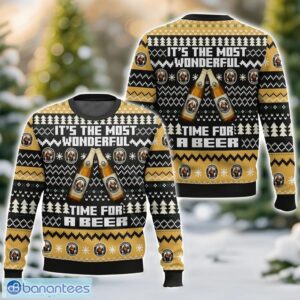 Franziskaner It’s the Most Wonderful time for a Beer AOP Ugly Christmas Sweater Gift For Family Chrismas Gift Product Photo 1