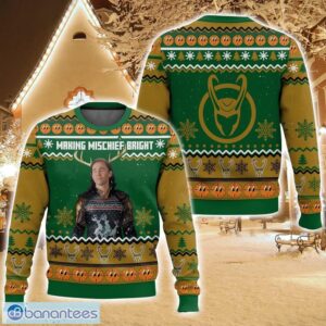 Loki, Making Mischief Bright Christmas Ugly Christmas Sweater Christmas Gift For Family Holiday Gift Product Photo 1