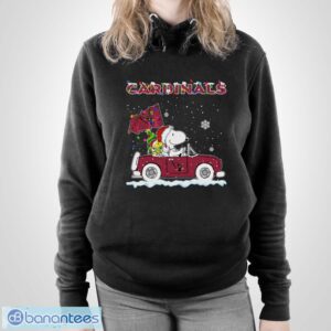 Arizona Cardinals Snoopy And Woodstock Driving Car Shirt Sweatshirt Hoodie - Unisex Pullover Hoodie