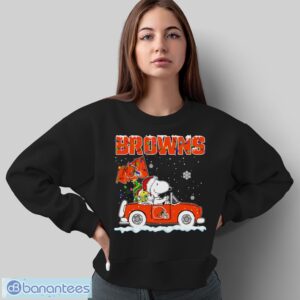 Cleveland Browns Snoopy And Woodstock Driving Car Shirt Sweatshirt Hoodie - Sweatshirt