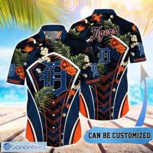 MLB Detroit Tigers Hawaiian Shirt Flower Summer Tropical Aloha Shirt Product Photo 1