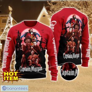 Captain Morgan Horror Halloween Night All Over Print Sweater Halloween Sweater Gift Ideas Product Photo 1
