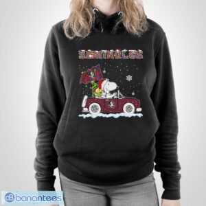 Florida State Seminoles Snoopy And Woodstock Driving Car Shirt Sweatshirt Hoodie - Unisex Pullover Hoodie