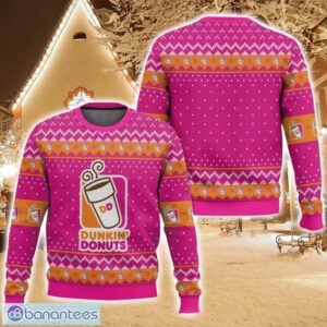 Dunkin’ Donuts Ugly Christmas Sweater For Men And Women Christmas Holiday Gift Family Gift Product Photo 1