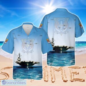 US Navy Carrier Air Wing One (CVW-1) over USS America in 1983 Hawaiian Shirt Aloha Beach Shirt Product Photo 1