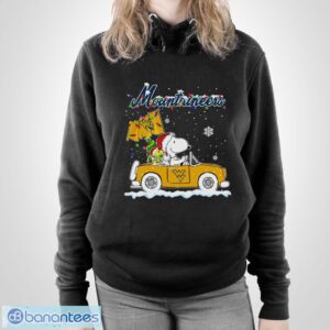 West Virginia Mountaineers Snoopy And Woodstock Driving Car Shirt Sweatshirt Hoodie - Unisex Pullover Hoodie