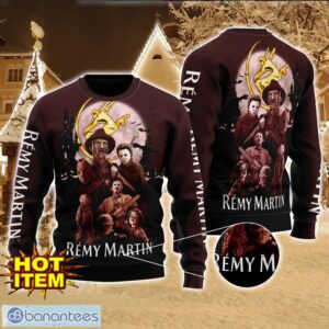 Remy Martin Horror Halloween Night All Over Print Sweater Halloween Sweater Gift Ideas Product Photo 1