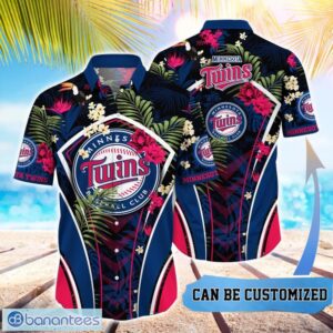 MLB Minnesota Twins Hawaiian Shirt Flower Summer Tropical Aloha Shirt Product Photo 1