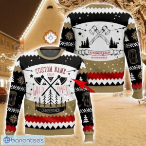Lumberjack Chop Wild Pines Ugly Christmas Sweater For Men And Women Christmas Holiday Gift Family Gift Product Photo 1