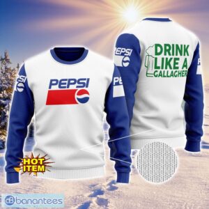 Pepsi Drink Like A Gallagher Patrick Day 3D Print Sweater Christmas Gift Holiday Sweater Product Photo 1