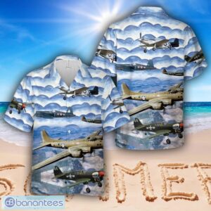 WW2 Warbirds American WW2 planes Hawaiian Shirt Beach Summer Shirt Product Photo 1
