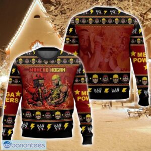 MANCHO HOGAN Macho Man and Hulk Hogan Ugly Christmas Sweater Christmas Gift For Family Holiday Gift Product Photo 1