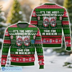 Beck’s It’s the Most Wonderful time for a Beer 3D Ugly Christmas Sweater Unisex Sweater Christmas Gift Product Photo 1