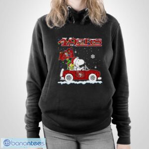 San Francisco 49ers Snoopy And Woodstock Driving Car Shirt Sweatshirt Hoodie - Unisex Pullover Hoodie
