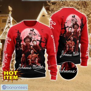 Johnnie Walker Horror Halloween Night All Over Print Sweater Halloween Sweater Gift Ideas Product Photo 1