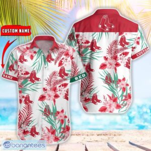 MLB Boston Red Sox Hawaiian Shirt Flower Baseball Shirt For Fans Product Photo 1