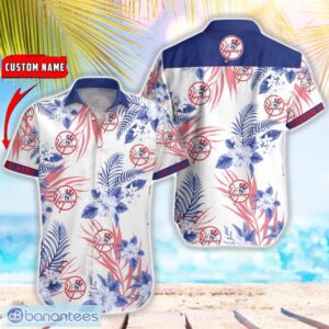 MLB New York Yankees Hawaiian Shirt Flower Baseball Aloha Shirt Product Photo 1