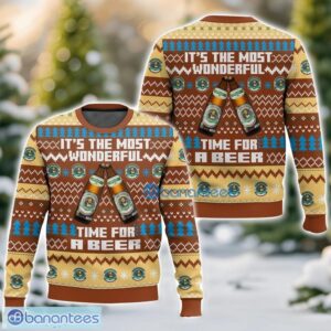 Augustiner Bräu It’s the Most Wonderful time for a Beer 3D Ugly Christmas Sweater Unisex Sweater Christmas Gift Product Photo 1