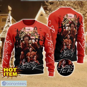 Sailor Jerry Horror Halloween Night All Over Print Sweater Halloween Sweater Gift Ideas Product Photo 1
