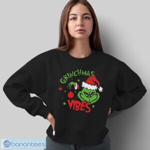 Grinchmas Vibes T-Shirt, Santa Grinch Shirt, Grinch Christmas Shirt - Sweatshirt