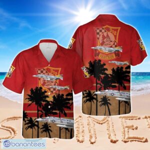 US Marine Corps F-4J Phantom II VMFA-312 Checkerboards, DR12 -153893. MAG-11, MAW-3, MCAS El Toro, 1976 Hawaiian Shirt Beach Summer Shirt Product Photo 1