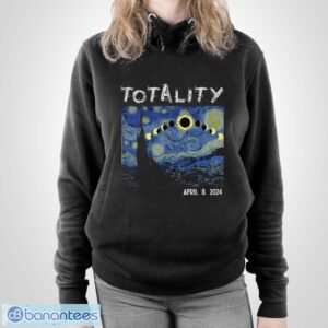 Art Solar Eclipse 2024 Totality April 8 Shirt - Unisex Pullover Hoodie