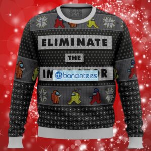 Among Us Eliminate The Impostor Christmas Sweater Full Over Print Product Photo 1