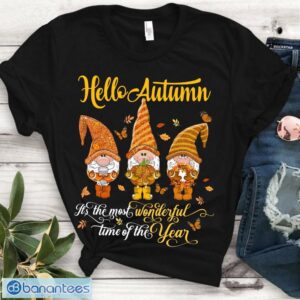 Cute Halloween Gnomes T-Shirt, Gnomes Autumn Pumpkin Spice Fall Shirt Product Photo 1