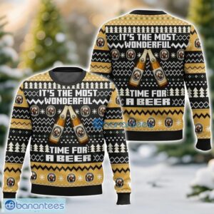 Franziskaner It’s the Most Wonderful time for a Beer 3D Ugly Christmas Sweater Unisex Sweater Christmas Gift Product Photo 1