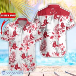 MLB Boston Red Sox Hawaiian Shirt Flower Baseball Aloha Shirt Product Photo 1