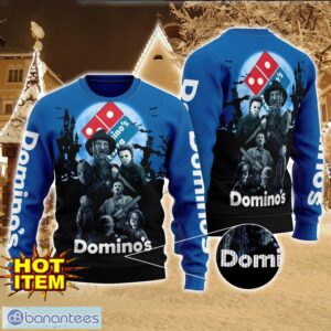 Domino's Pizza Horror Halloween Night All Over Print Sweater Halloween Sweater Gift Ideas Product Photo 1
