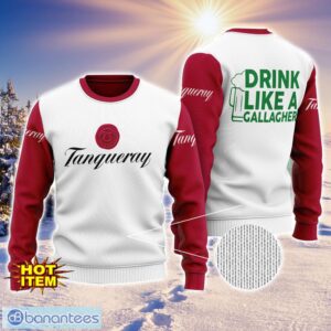 Tanqueray Drink Like A Gallagher Patrick Day 3D Print Sweater Christmas Gift Holiday Sweater Product Photo 1