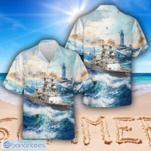 US Navy USS Briscoe (DD-977) Hawaiian Shirt Beach Summer Shirt Product Photo 1