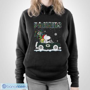 Green Bay Packers Snoopy And Woodstock Driving Car Shirt Sweatshirt Hoodie - Unisex Pullover Hoodie