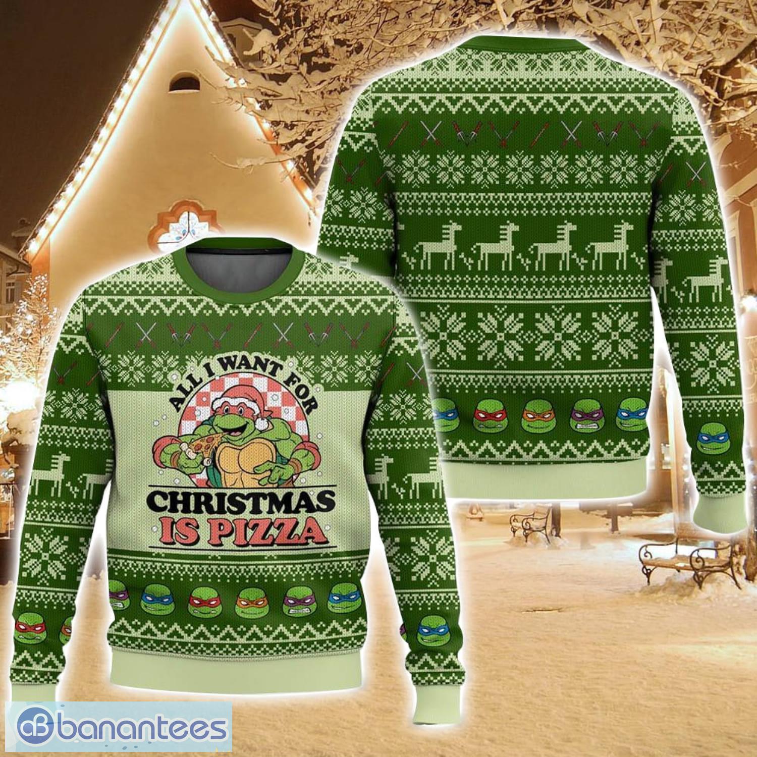 all i want for christmas is pizza ugly christmas sweater for men and women christmas holiday gift family gift image All I want for Christmas Is Pizza Ugly Christmas Sweater For Men And Women Christmas Holiday Gift Family Gift Product Photo 1