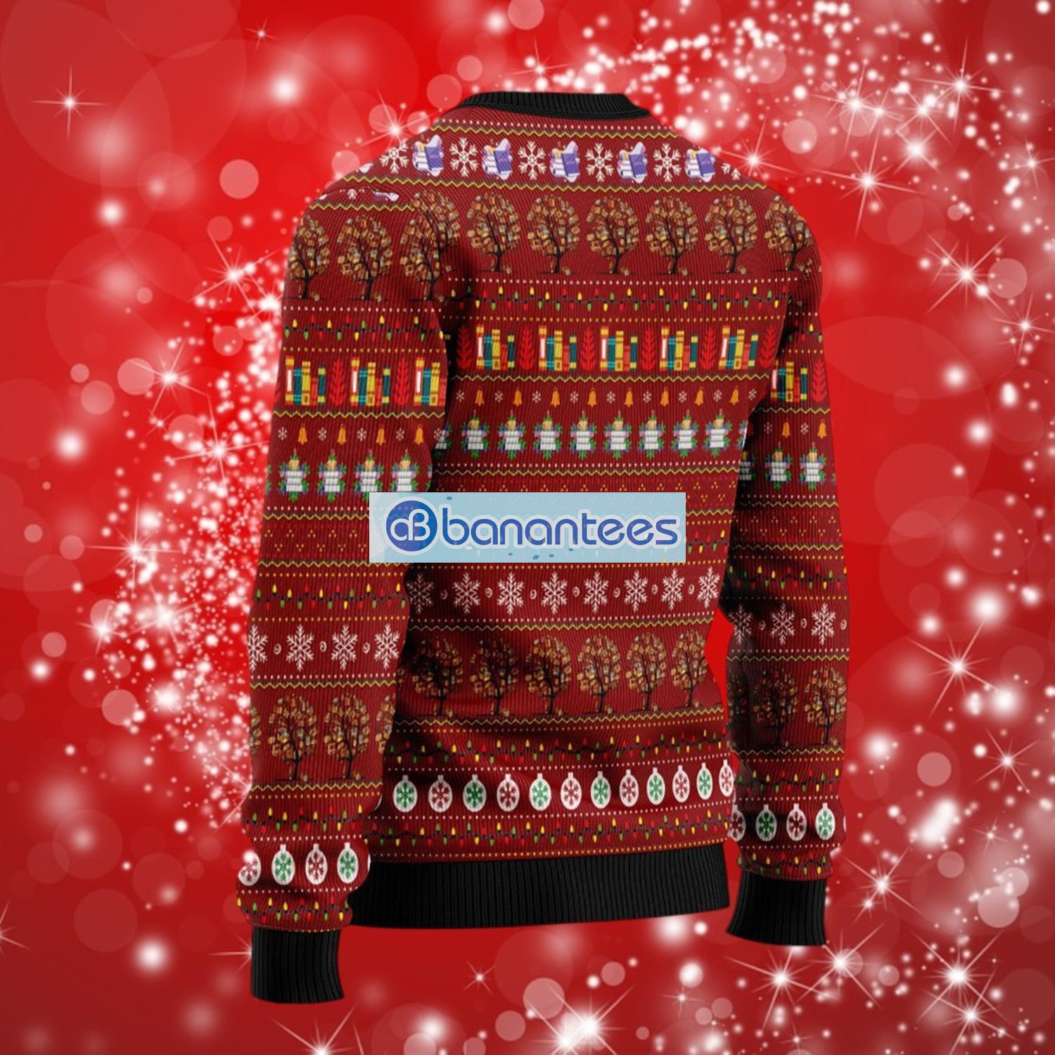 all want for christmas is book christmas sweater full over print 1 image All Want For Christmas Is Book Christmas Sweater Full Over Print Product Photo 2