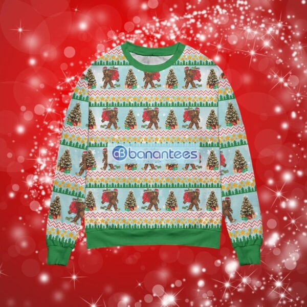 Amazing Bigfoot Ugly Christmas Sweater Full Over Print Product Photo 2