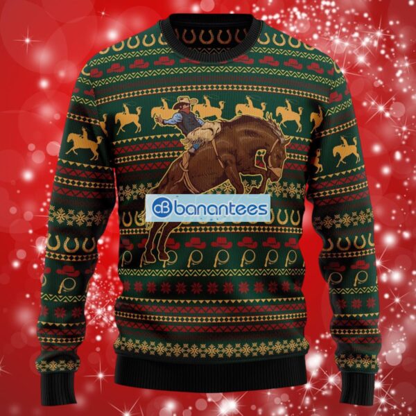 Amazing Cowboy Houre Christmas Sweater Full Over Print Product Photo 1