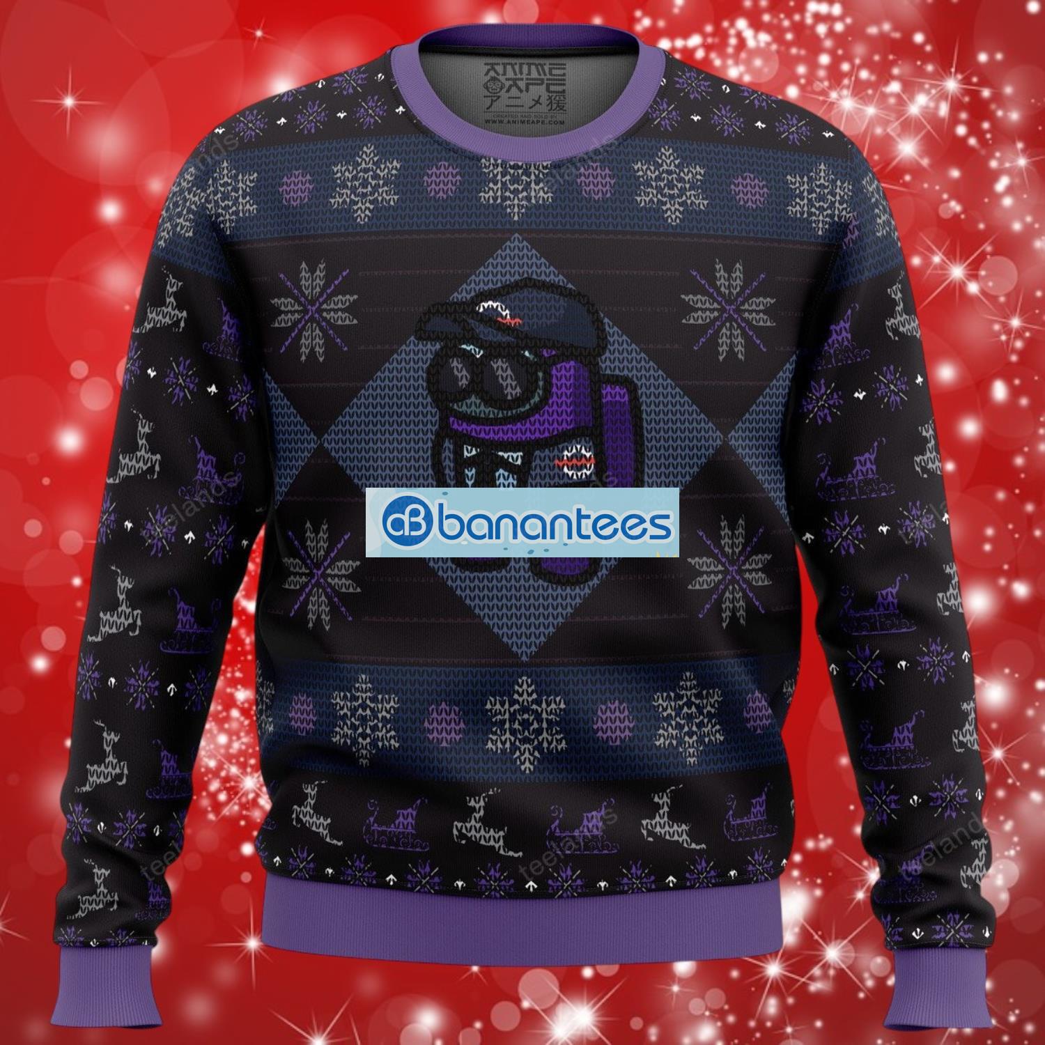 among us christmas sweater full over print image Among Us Christmas Sweater Full Over Print Product Photo 1