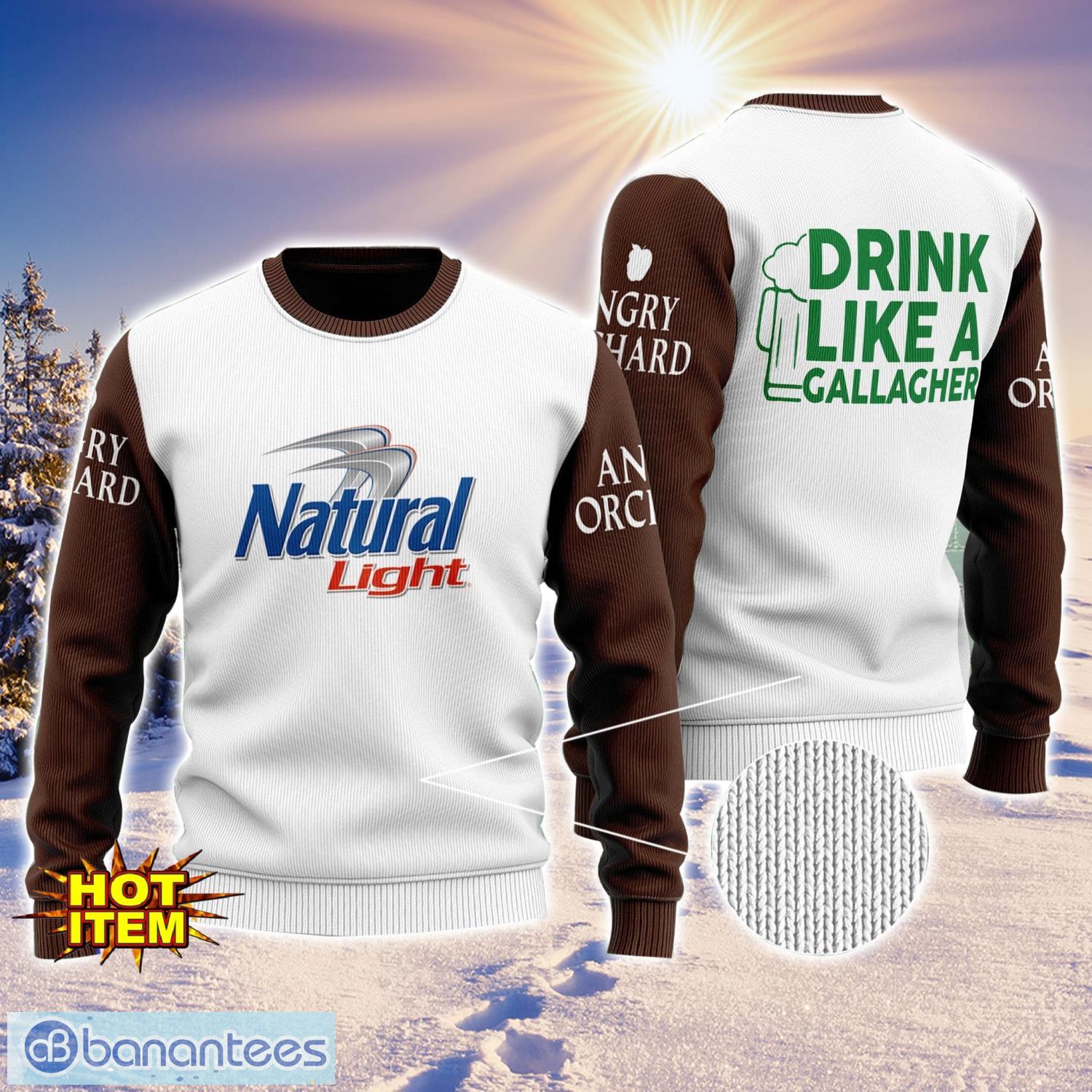angry orchard drink like a gallagher patrick day 3d print sweater christmas gift holiday sweater image Angry Orchard Drink Like A Gallagher Patrick Day 3D Print Sweater Christmas Gift Holiday Sweater Product Photo 1