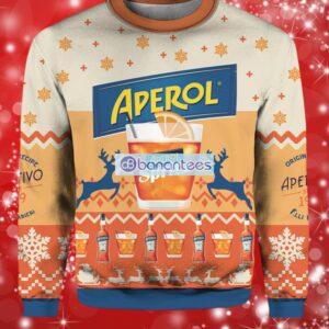 Aperol Spritz Orange Ugly Christmas Sweater Full Over Print Product Photo 1
