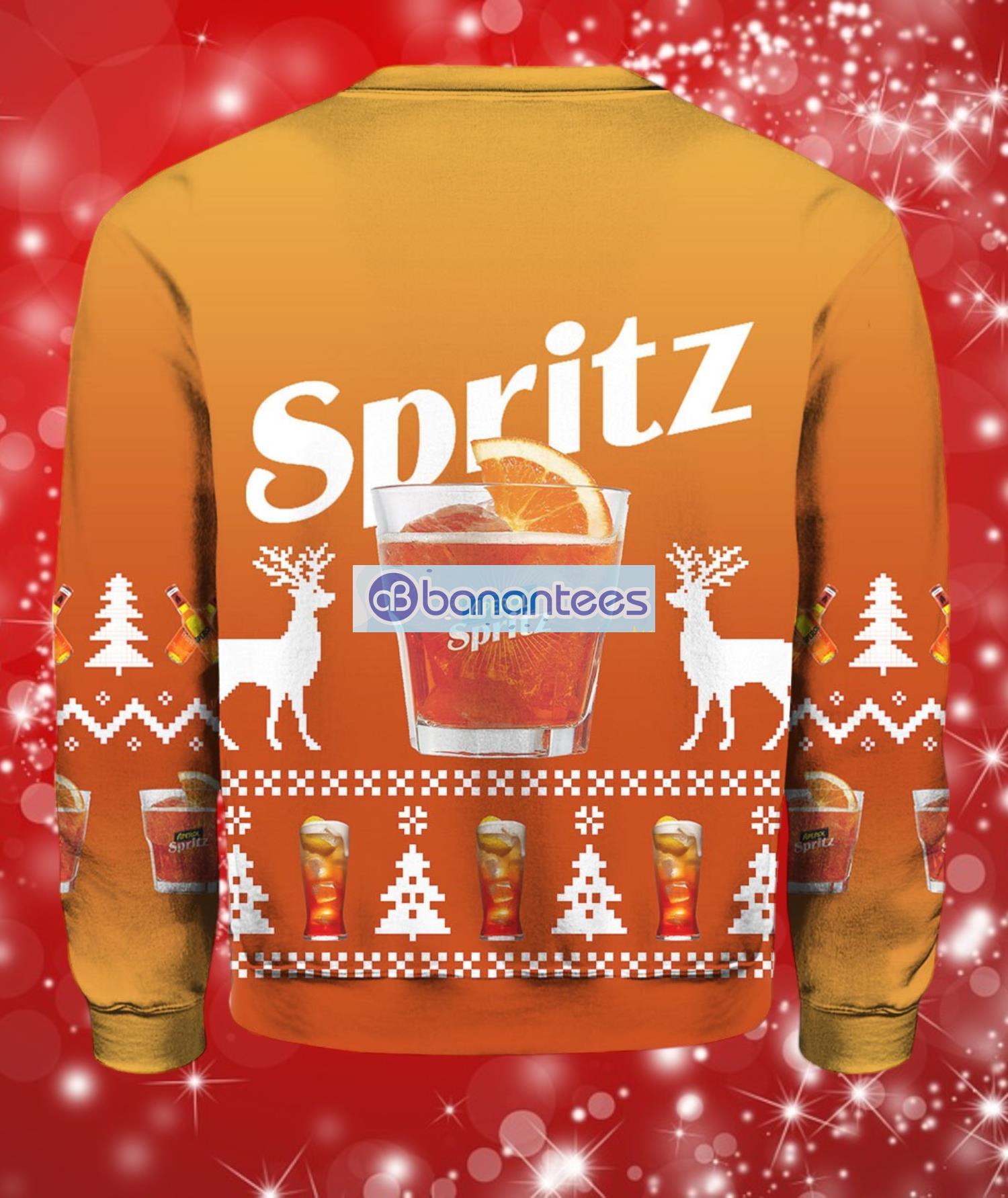 aperol spritz ugly christmas sweater full over print 1 image Aperol Spritz Ugly Christmas Sweater Full Over Print Product Photo 2