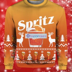 Aperol Spritz Ugly Christmas Sweater Full Over Print Product Photo 1