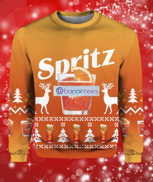 Aperol Spritz Ugly Christmas Sweater Full Over Print Product Photo 1