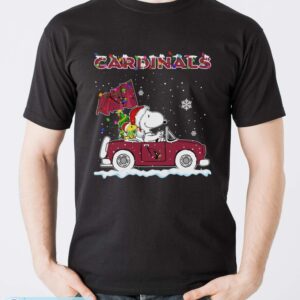 Arizona Cardinals Snoopy And Woodstock Driving Car Shirt Sweatshirt Hoodie - Men T-Shirt