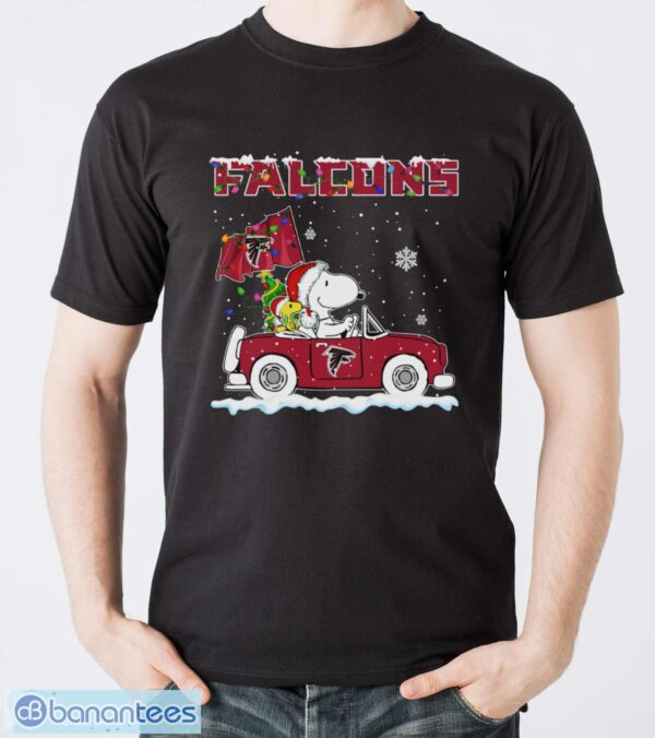 Atlanta Falcons Snoopy And Woodstock Driving Car Shirt Sweatshirt Hoodie - Men T-Shirt