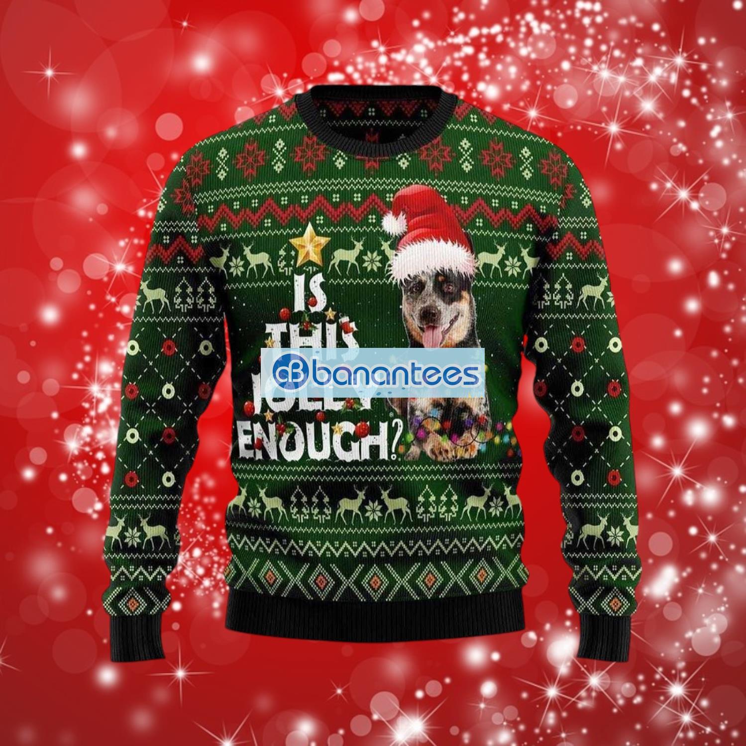 australian cattle dog jolly ugly sweater australian cattle dog lover christmas sweater full over print image Australian Cattle Dog Jolly Ugly Sweater Australian Cattle Dog Lover Christmas Sweater Full Over Print Product Photo 1