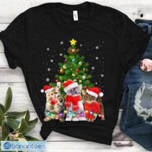 Cat Christmas Shirt Funny Meowy Cat Christmas Tree Kitten T Shirt Product Photo 1