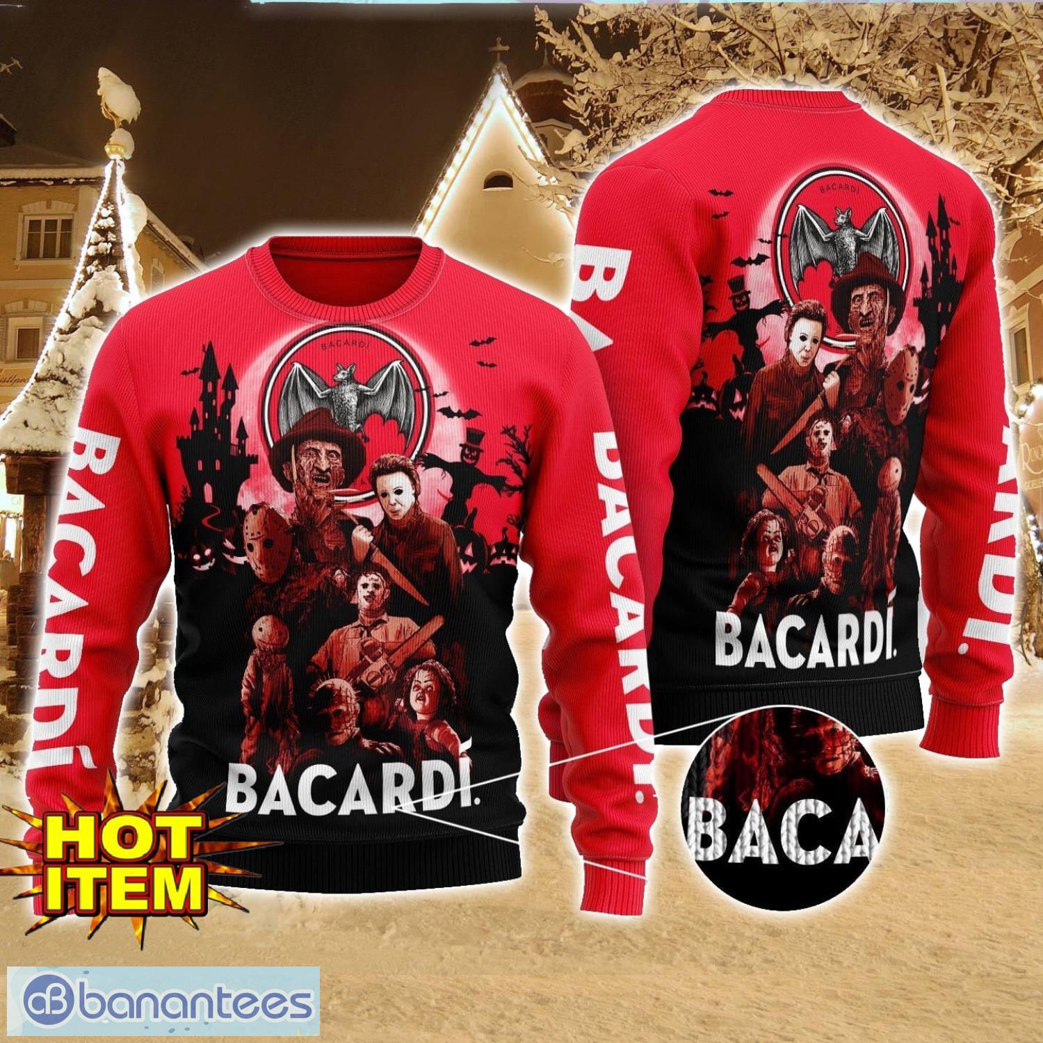 bacardi rum horror halloween night all over print sweater halloween sweater gift ideas image Bacardi Rum Horror Halloween Night All Over Print Sweater Halloween Sweater Gift Ideas Product Photo 1