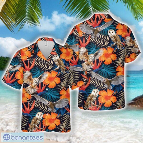 Barn Owl Hawaiian Shirt Beach Shirt Product Photo 1